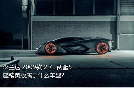 汉兰达 2009款 2.7L 两驱5座精英版属于什么车型？