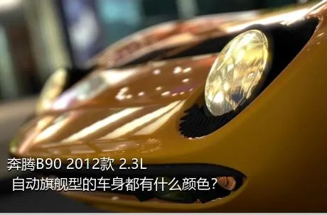 奔腾B90 2012款 2.3L 自动旗舰型的车身都有什么颜色？