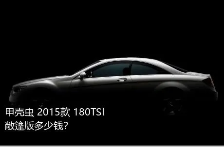 甲壳虫 2015款 180TSI 敞篷版多少钱？