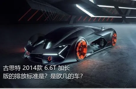 古思特 2014款 6.6T 加长版的排放标准是？是欧几的车？