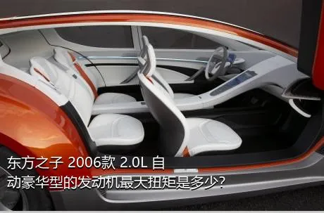 东方之子 2006款 2.0L 自动豪华型的发动机最大扭矩是多少？