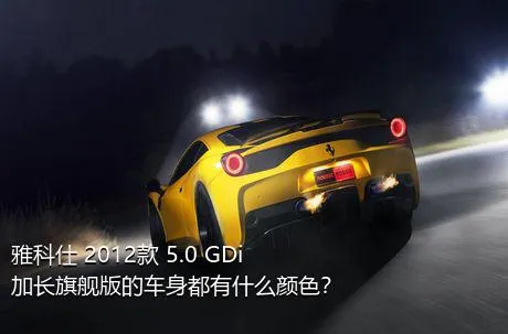 雅科仕 2012款 5.0 GDi加长旗舰版的车身都有什么颜色？