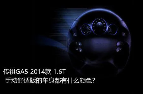 传祺GA5 2014款 1.6T 手动舒适版的车身都有什么颜色？