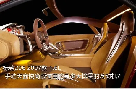 标致206 2007款 1.6L 手动天窗悦尚版使用的是多大排量的发动机？