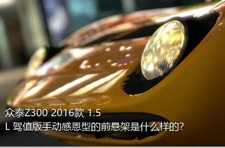 众泰Z300 2016款 1.5L 驾值版手动感恩型的前悬架是什么样的？