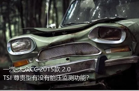 一汽-大众CC 2015款 2.0TSI 尊贵型有没有胎压监测功能？