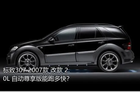 标致307 2007款 改款 2.0L 自动尊享版能跑多快？