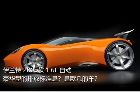 伊兰特 2005款 1.6L 自动豪华型的排放标准是？是欧几的车？