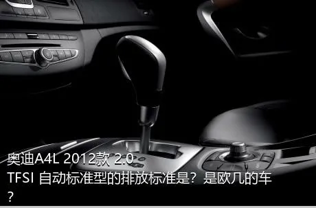 奥迪A4L 2012款 2.0 TFSI 自动标准型的排放标准是？是欧几的车？