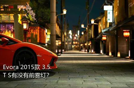 Evora 2015款 3.5T S有没有前雾灯？