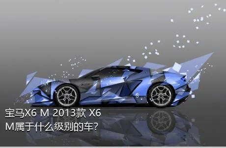 宝马X6 M 2013款 X6 M属于什么级别的车？