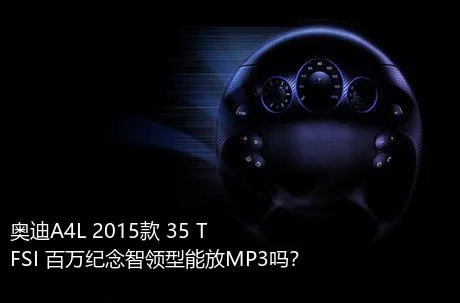 奥迪A4L 2015款 35 TFSI 百万纪念智领型能放MP3吗？