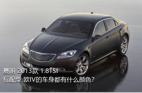 夏朗 2013款 1.8TSI 标配型 欧IV的车身都有什么颜色？