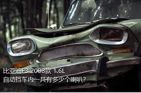 比亚迪F3 2008款 1.6L 自动挡车内一共有多少个喇叭？