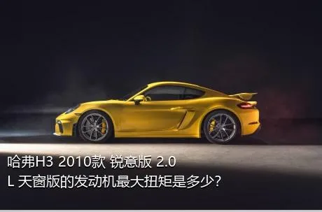 哈弗H3 2010款 锐意版 2.0L 天窗版的发动机最大扭矩是多少？