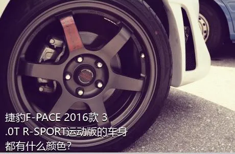 捷豹F-PACE 2016款 3.0T R-SPORT运动版的车身都有什么颜色？