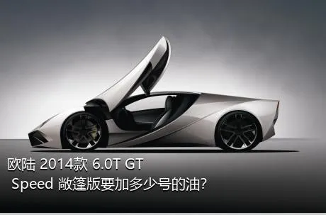 欧陆 2014款 6.0T GT Speed 敞篷版要加多少号的油？