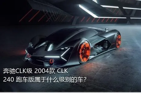 奔驰CLK级 2004款 CLK 240 跑车版属于什么级别的车？