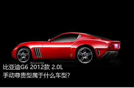 比亚迪G6 2012款 2.0L 手动尊贵型属于什么车型？