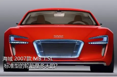 海域 2007款 MB 1.5L 标准型的轮胎是多大的？