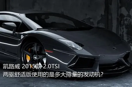 凯路威 2015款 2.0TSI 两驱舒适版使用的是多大排量的发动机？