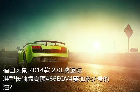 福田风景 2014款 2.0L快运标准型长轴版高顶486EQV4要加多少号的油？