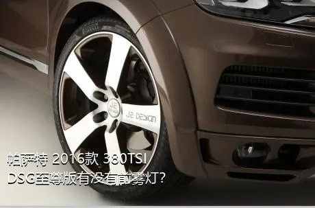 帕萨特 2016款 380TSI DSG至尊版有没有前雾灯？