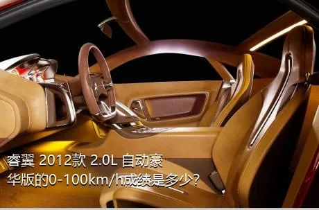 睿翼 2012款 2.0L 自动豪华版的0-100km/h成绩是多少？