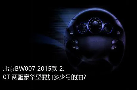 北京BW007 2015款 2.0T 两驱豪华型要加多少号的油？