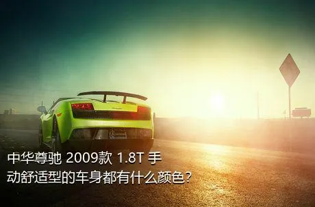 中华尊驰 2009款 1.8T 手动舒适型的车身都有什么颜色？