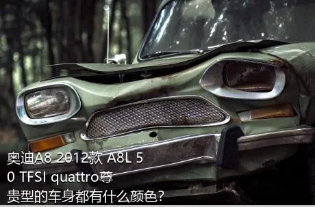 奥迪A8 2012款 A8L 50 TFSI quattro尊贵型的车身都有什么颜色？