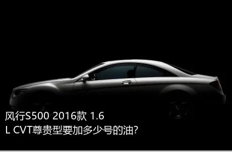 风行S500 2016款 1.6L CVT尊贵型要加多少号的油？