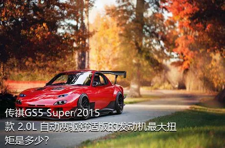 传祺GS5 Super 2015款 2.0L 自动两驱舒适版的发动机最大扭矩是多少？