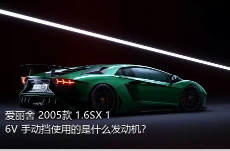 爱丽舍 2005款 1.6SX 16V 手动挡使用的是什么发动机？