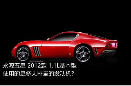 永源五星 2012款 1.1L基本型使用的是多大排量的发动机？