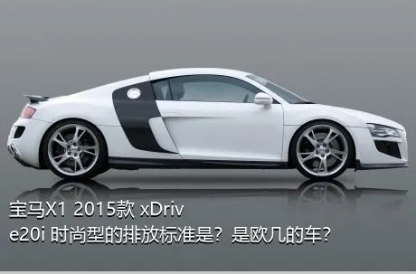 宝马X1 2015款 xDrive20i 时尚型的排放标准是？是欧几的车？