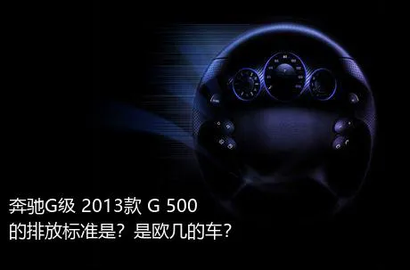 奔驰G级 2013款 G 500的排放标准是？是欧几的车？