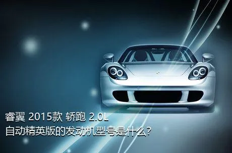 睿翼 2015款 轿跑 2.0L 自动精英版的发动机型号是什么？