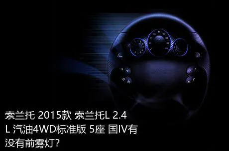 索兰托 2015款 索兰托L 2.4L 汽油4WD标准版 5座 国IV有没有前雾灯？