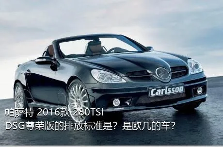 帕萨特 2016款 280TSI DSG尊荣版的排放标准是？是欧几的车？