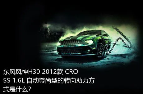 东风风神H30 2012款 CROSS 1.6L 自动尊尚型的转向助力方式是什么？