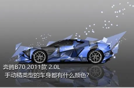 奔腾B70 2011款 2.0L 手动精英型的车身都有什么颜色？