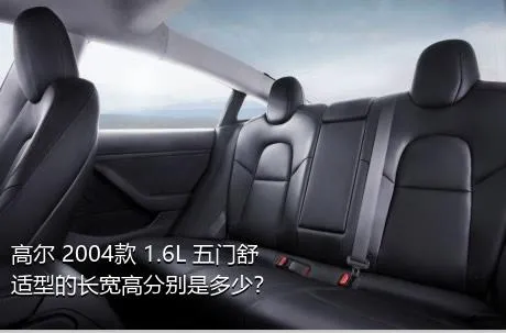 高尔 2004款 1.6L 五门舒适型的长宽高分别是多少？