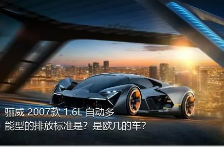 骊威 2007款 1.6L 自动多能型的排放标准是？是欧几的车？