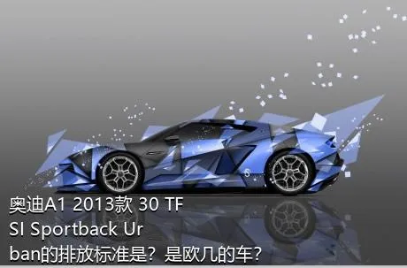 奥迪A1 2013款 30 TFSI Sportback Urban的排放标准是？是欧几的车？