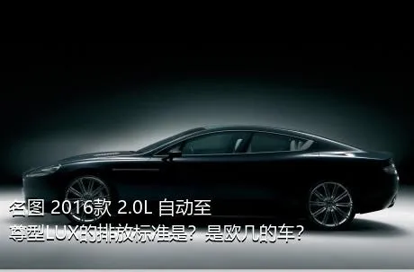 名图 2016款 2.0L 自动至尊型LUX的排放标准是？是欧几的车？