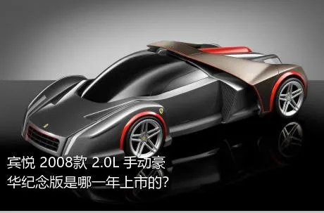 宾悦 2008款 2.0L 手动豪华纪念版是哪一年上市的？