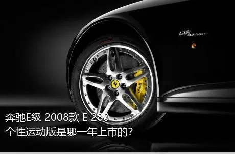 奔驰E级 2008款 E 280 个性运动版是哪一年上市的？