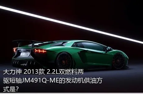 大力神 2013款 2.2L双燃料两驱短轴JM491Q-ME的发动机供油方式是？