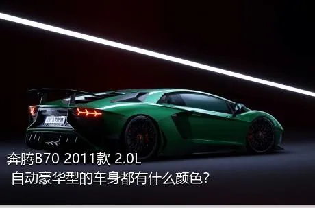 奔腾B70 2011款 2.0L 自动豪华型的车身都有什么颜色？